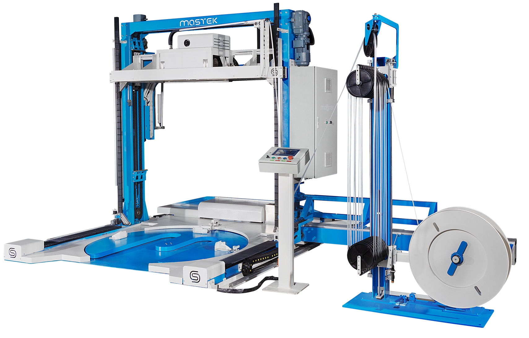 Strapper-Wrapper Machine